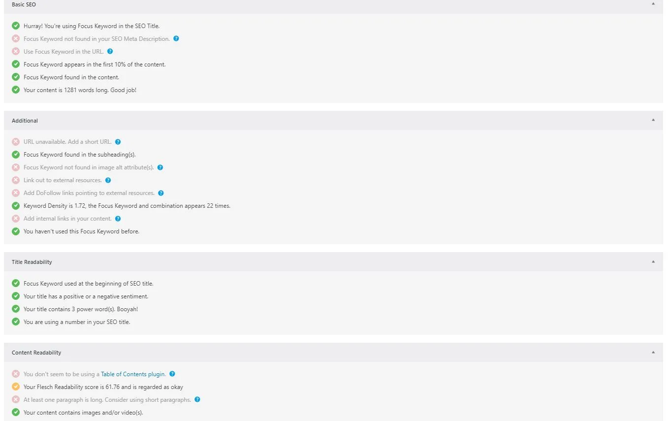 RankMath Installed