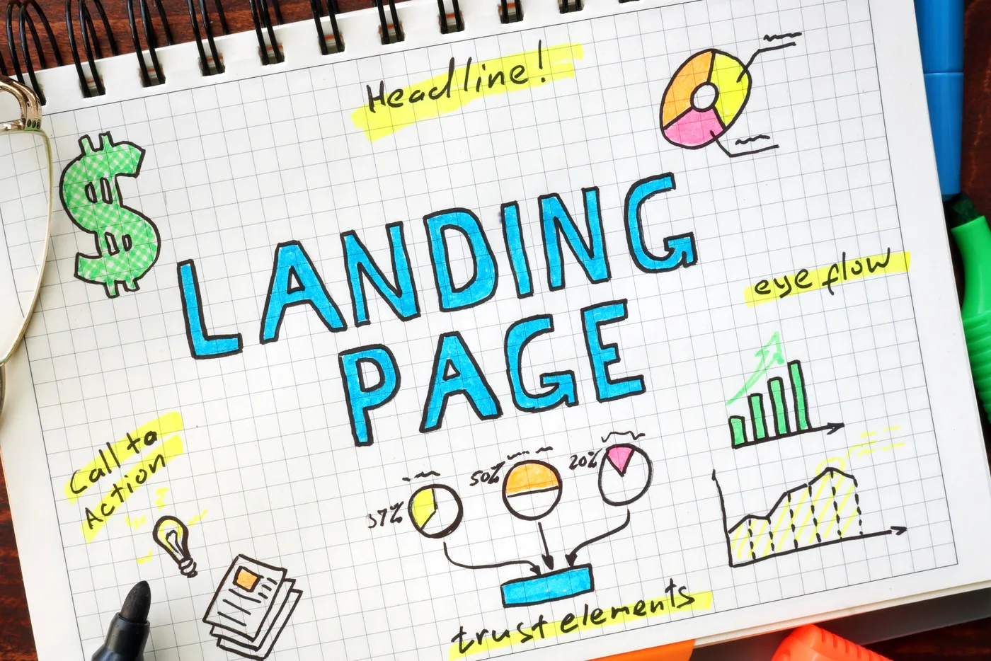 Landing pages help with higher conversions