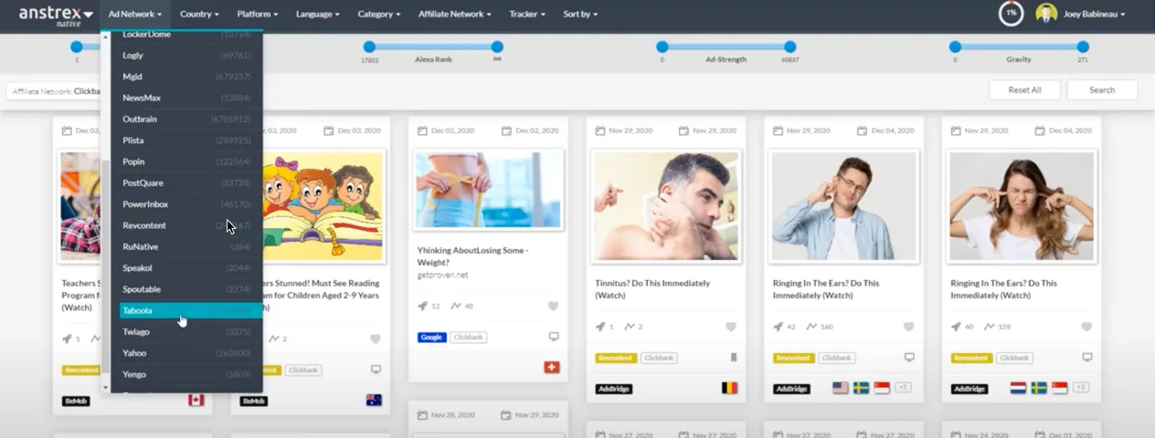 Taboola ads on Anstrex