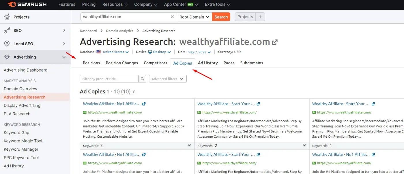 affiliate toolkit semrush