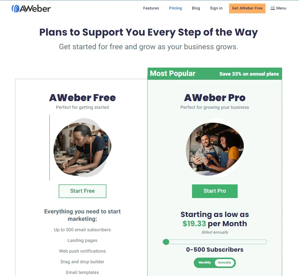 aweber vs mailchimp