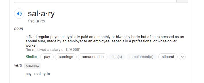 salary definition