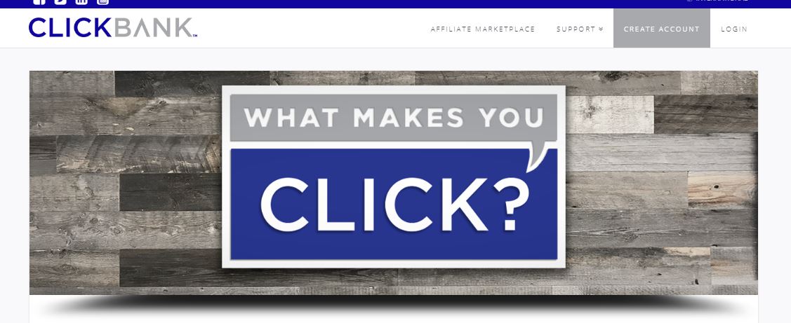 ClickBank home page