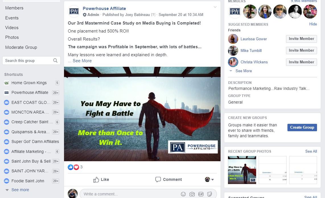 Powerhouse Affiliate Facebook Group