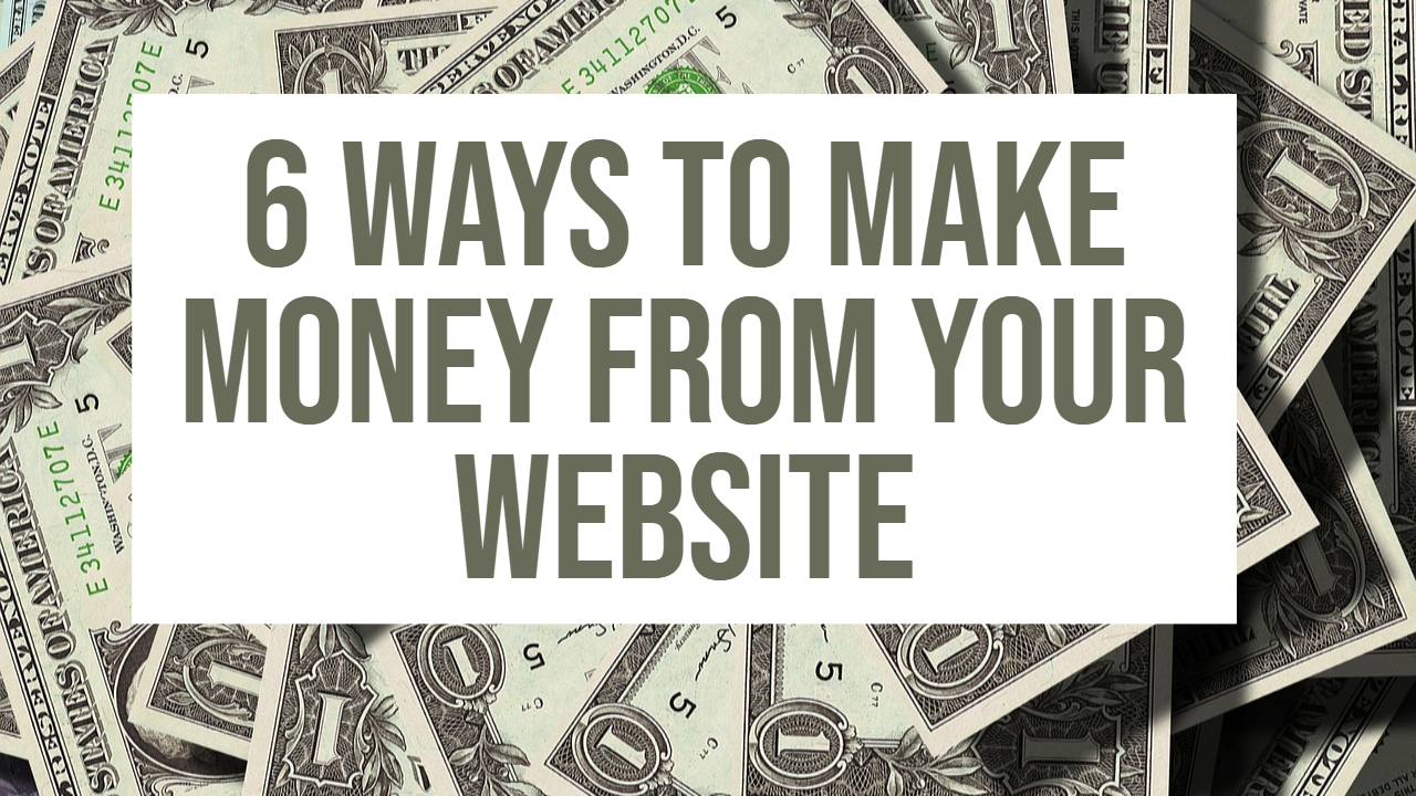 how to make money from your website