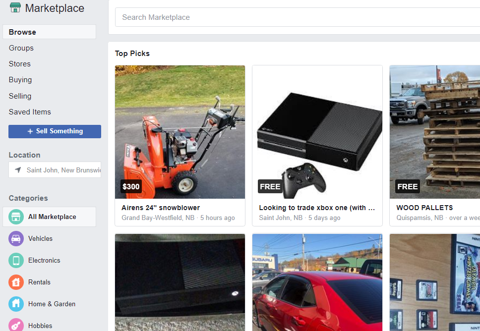 facebook ads market place
