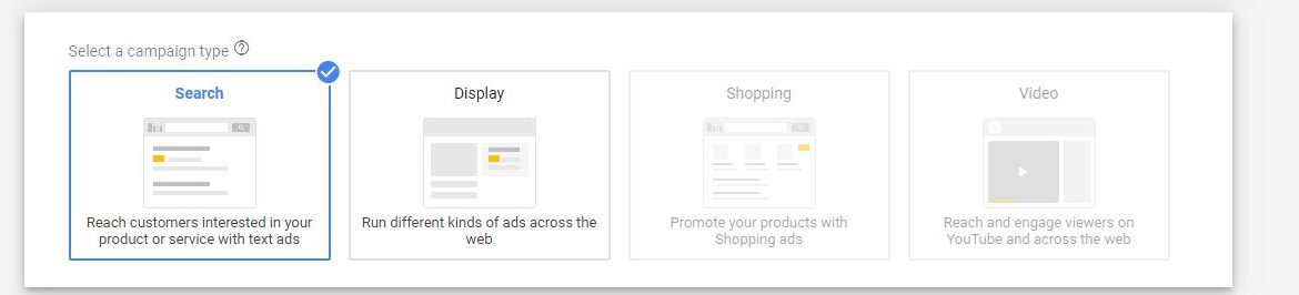 Google ads campaign type