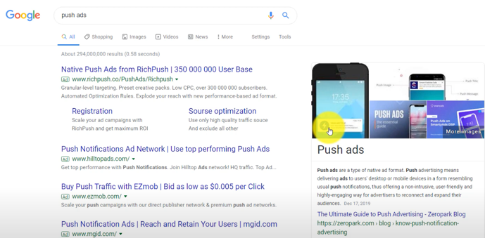 Google Push Ads