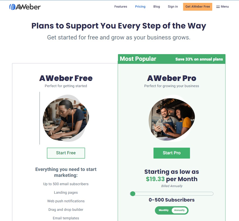 aweber vs mailchimp