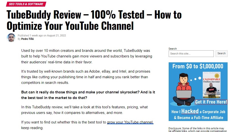 high affiliate product review